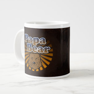 Grande Tasse Cool Papa Bear, Brown/Bleu/Gold Papa Cadeau