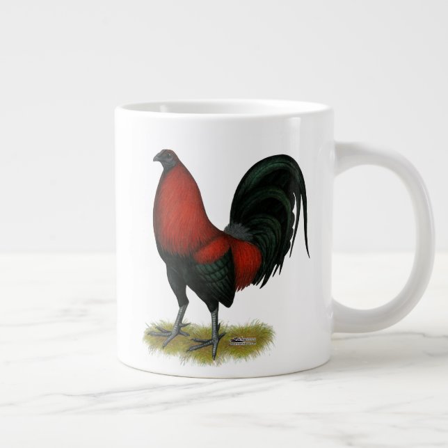 Grande Tasse Coq Rouge Noir BB Américain (Droite)