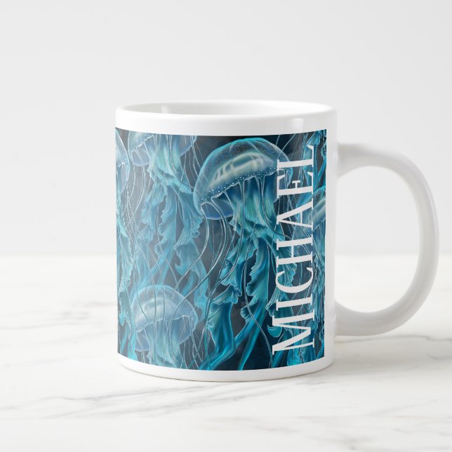 Grande Tasse Coquillages bleus et noirs (Droite)