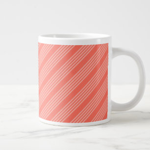 Grande Tasse Corail vivant cinq bandes motif
