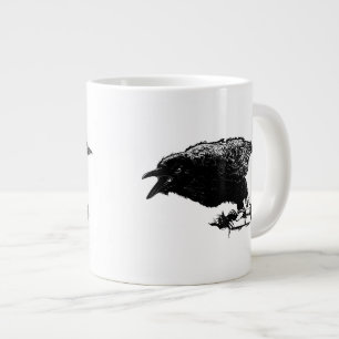 Grande Tasse Corbeau en noir Choisir votre Arrière - plan