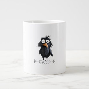 Grande Tasse Corbeau, F-Caw-F Oiseau Drôle F-Caw-F Vache Humour