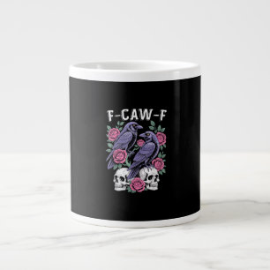 Grande Tasse Corbeau F-Caw-F Oiseau Drôle Lune Gothique Humour 