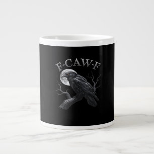 Grande Tasse Corbeau F-Caw-F Oiseau Drôle Lune Rétro Classique