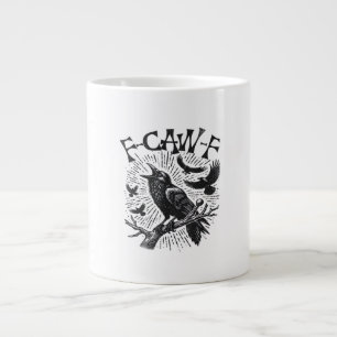 Grande Tasse Corbeau gothique F-Caw-F Humour Drôle Essentiel Ré