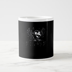 Grande Tasse Corbeau, Oiseau drôle rétro F-Caw-F Corbeau marran