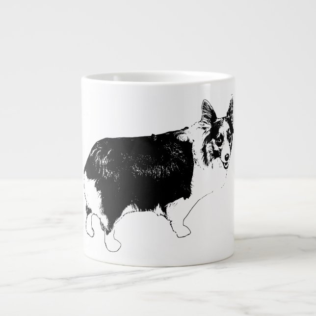 Grande Tasse Corgi Joyeux sous les Étoiles (Devant)