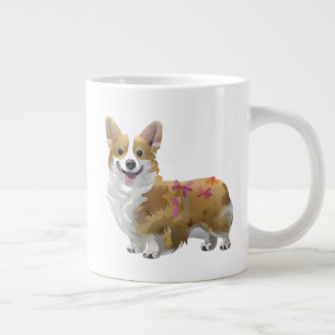 Grande Tasse Corgi orange mignon pour une humeur positive