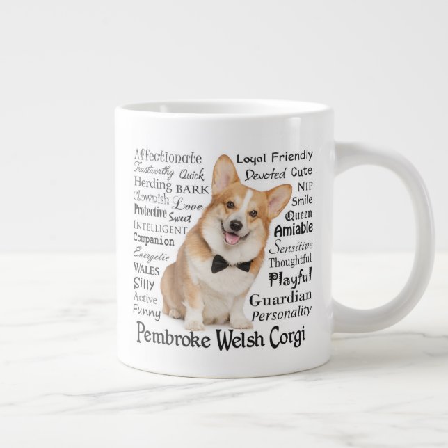 Grande Tasse Corgi Traits de Musique Jumbo (Droite)