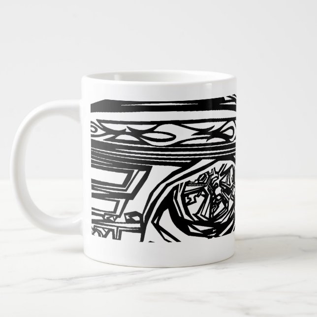 Grande Tasse corvette & del falcon N&B (Gauche)