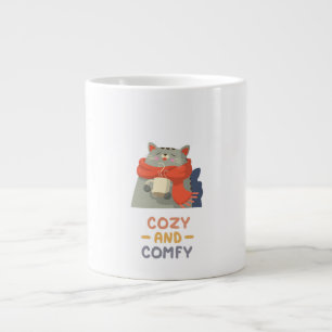 Grande Tasse Cosy et confortable Chat Orange Écarf hiver chaud
