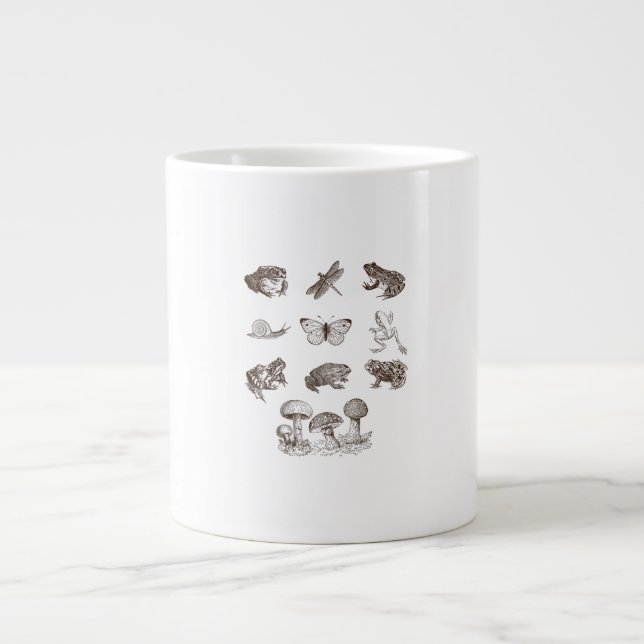 Grande Tasse Cottagecore Aesthetic Mushroom Academia Frog Gobli (Devant)