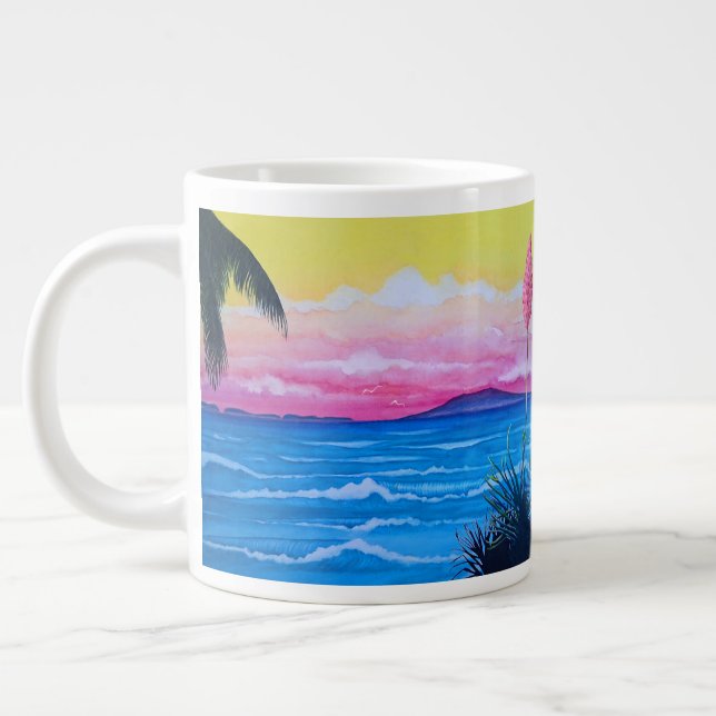 Grande Tasse Coucher de soleil océan  (Gauche)