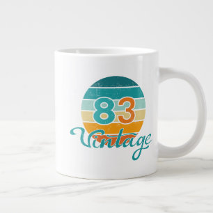 Grande Tasse Coucher de soleil rétro 83 Vintage en détresse