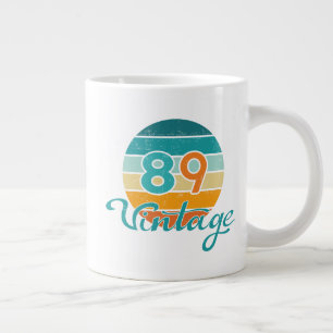 Grande Tasse Coucher de soleil rétro 89 Vintage en détresse
