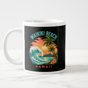 Grande Tasse Coucher de soleil tropical à Waikiki Beach Hawaï