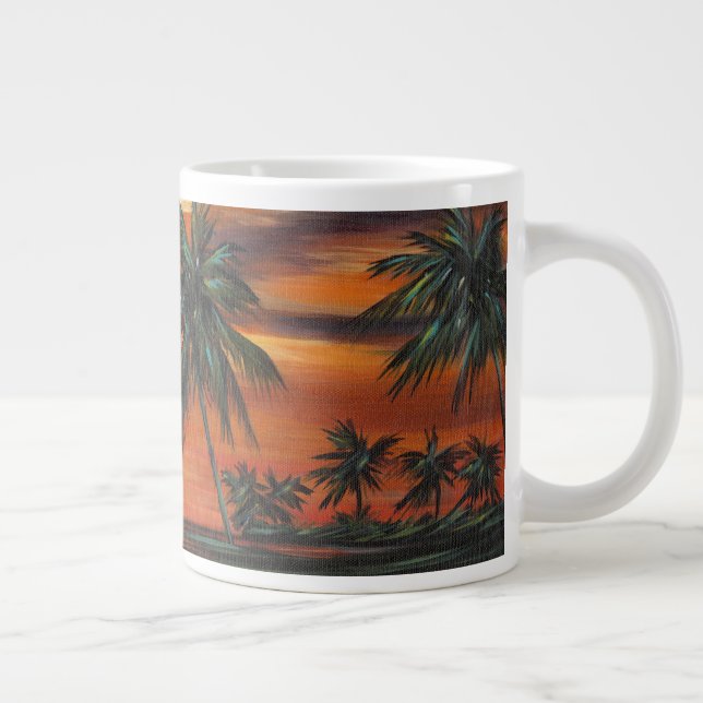 Grande Tasse Coucher de soleil tropical étonnant (Droite)