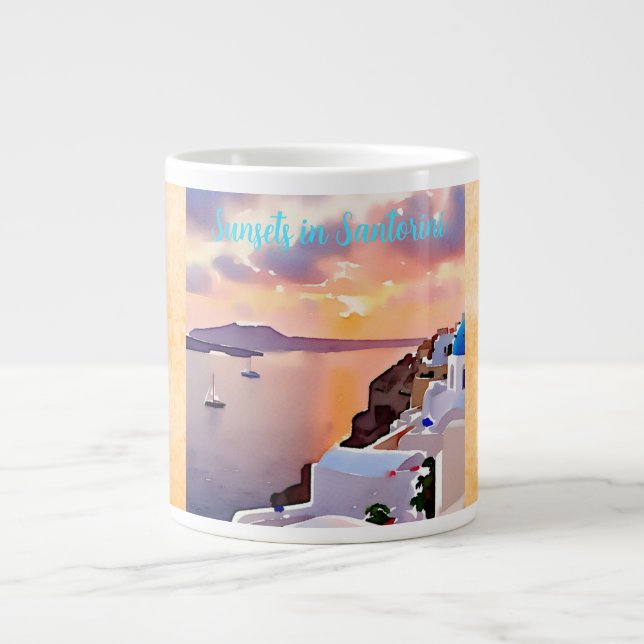 Grande Tasse Couchers de soleil à Santorin (Devant)