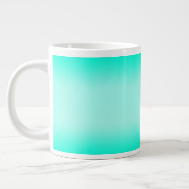 Grande Tasse Couleur de dégradé vert simple moderne (Gauche)