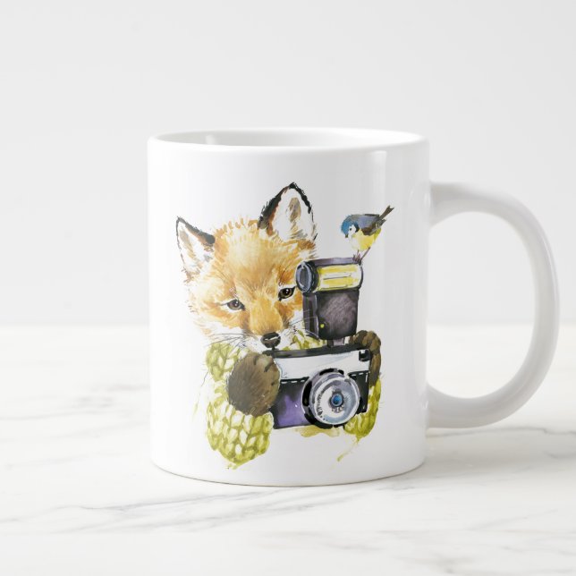 Grande Tasse Couleur d'eau douce Fox en photos (Droite)