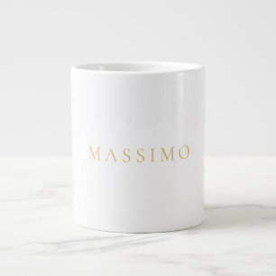 Grande Tasse Couleur Or Propre Nom Décoratif Chic Simple