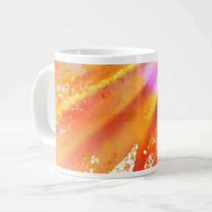 Grande Tasse couleur transparente art arrière - plan jaune, ora
