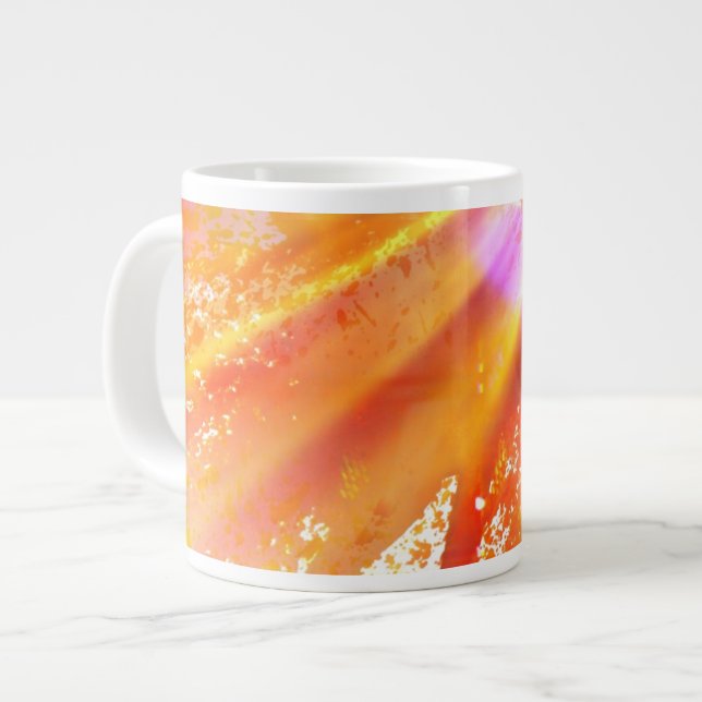 Grande Tasse couleur transparente art arrière - plan jaune, ora (Devant gauche)