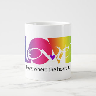 Grande Tasse Couleurs arc-en-ciel de l'amour
