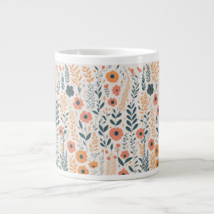 Grande Tasse Couleurs lumineuses mignonnes Florales été
