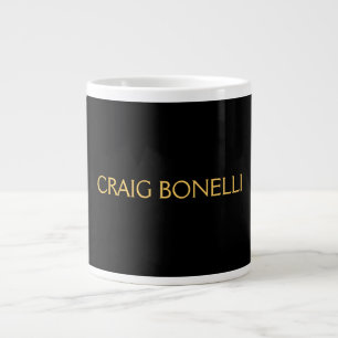 Grande Tasse Couleurs noires d'or clair minimaliste moderne