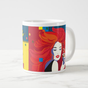 Grande Tasse Coupe de café belle mode femme POP-ART tendance