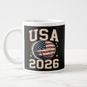 Grande Tasse Coupe du Monde de Football USA 2026 Fan Américain