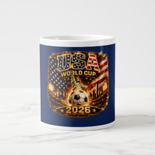 Grande Tasse Coupe du Monde USA 2026 Art de Football Liberté Vi