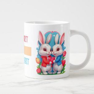 Grande Tasse # COUPLE Rabbit FOREVER ENSEMBLE, CUTE RABBIT