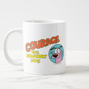 Grande Tasse Courage du chien lâché   Afficher le logo