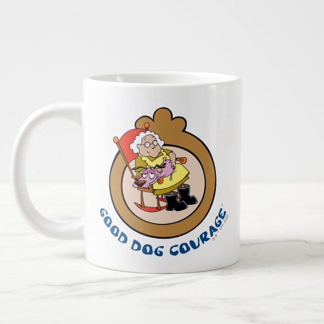 Grande Tasse Courage du chien lâché | Good Dog Courage (Gauche)