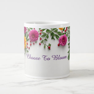 Grande Tasse Couronne de fleurs de jardin lumineuse avec été co