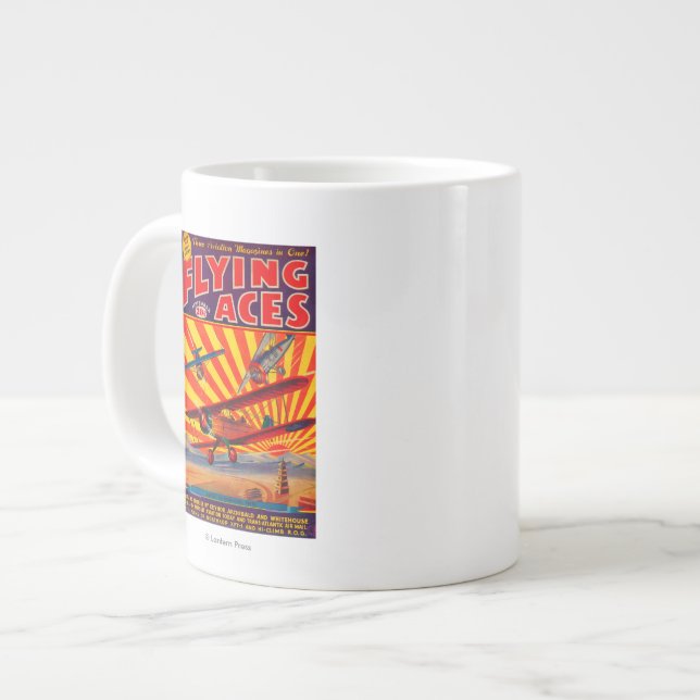 Grande Tasse Couverture de magazine d'as de vol (Devant gauche)