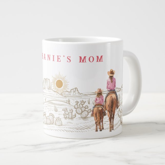 Grande Tasse CowGirls Mom and daughter Gift 20oz (Devant droit)