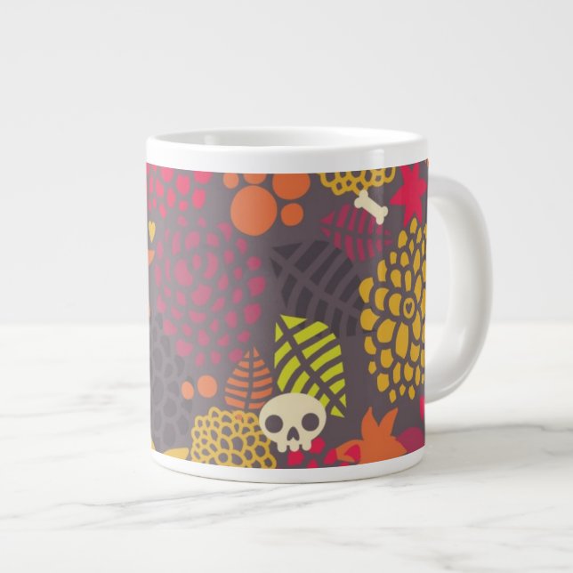Grande Tasse Crânes et fleurs (Devant droit)