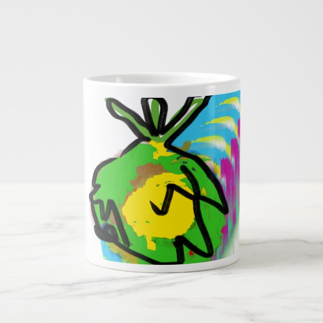 Grande Tasse Cravate d'ananas sèche (Devant)
