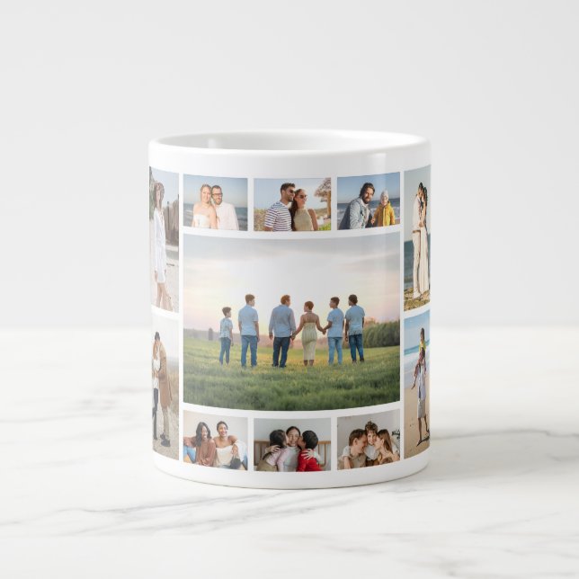 Grande Tasse Create Your Own 11 Photo Collage (Devant)