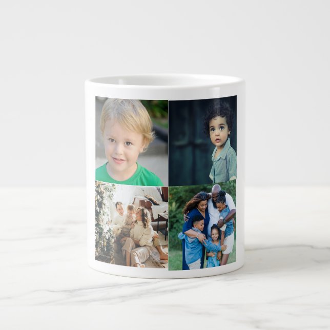 Grande Tasse Create Your Own 4 Photo Collage (Devant)