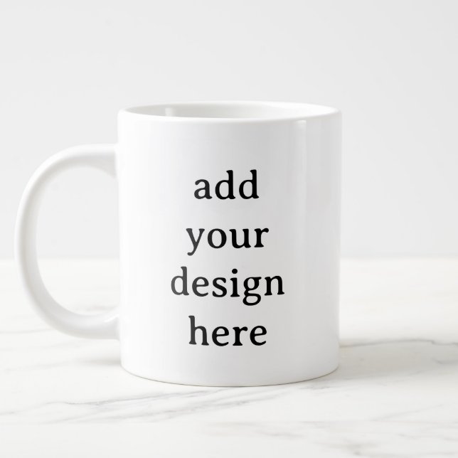 Grande Tasse Create Your Own Simple Custom Jumbo (Gauche)