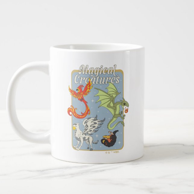 Grande Tasse Créatures Magiques Graphisme Vintage (Gauche)