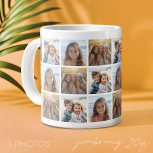 Grande Tasse Créer un collage de photos personnalisé avec 3 pho