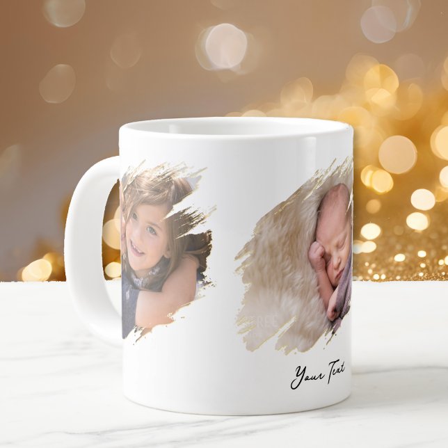 Grande Tasse Créer une photo personnalisée et du texte Jumbo Ta (Create Custom Photo and Text Jumbo Size Tea Chilli Giant Coffee Mug)