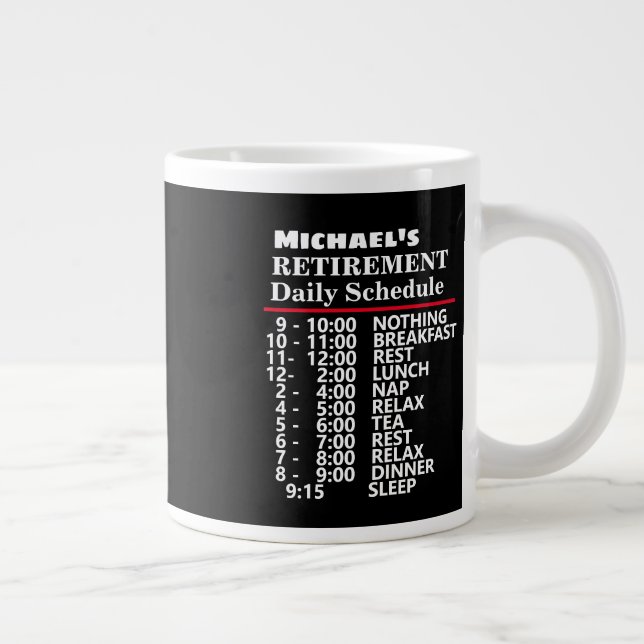 Grande Tasse Créer votre propre programme amusant de retraite c (Droite)
