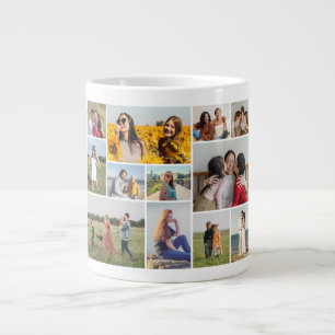 Grande Tasse Créez votre propre collage de 12 photos