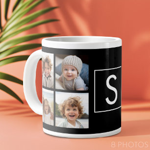 Grande Tasse Créez Votre Propre Collage Instagram Monogramme Pe
